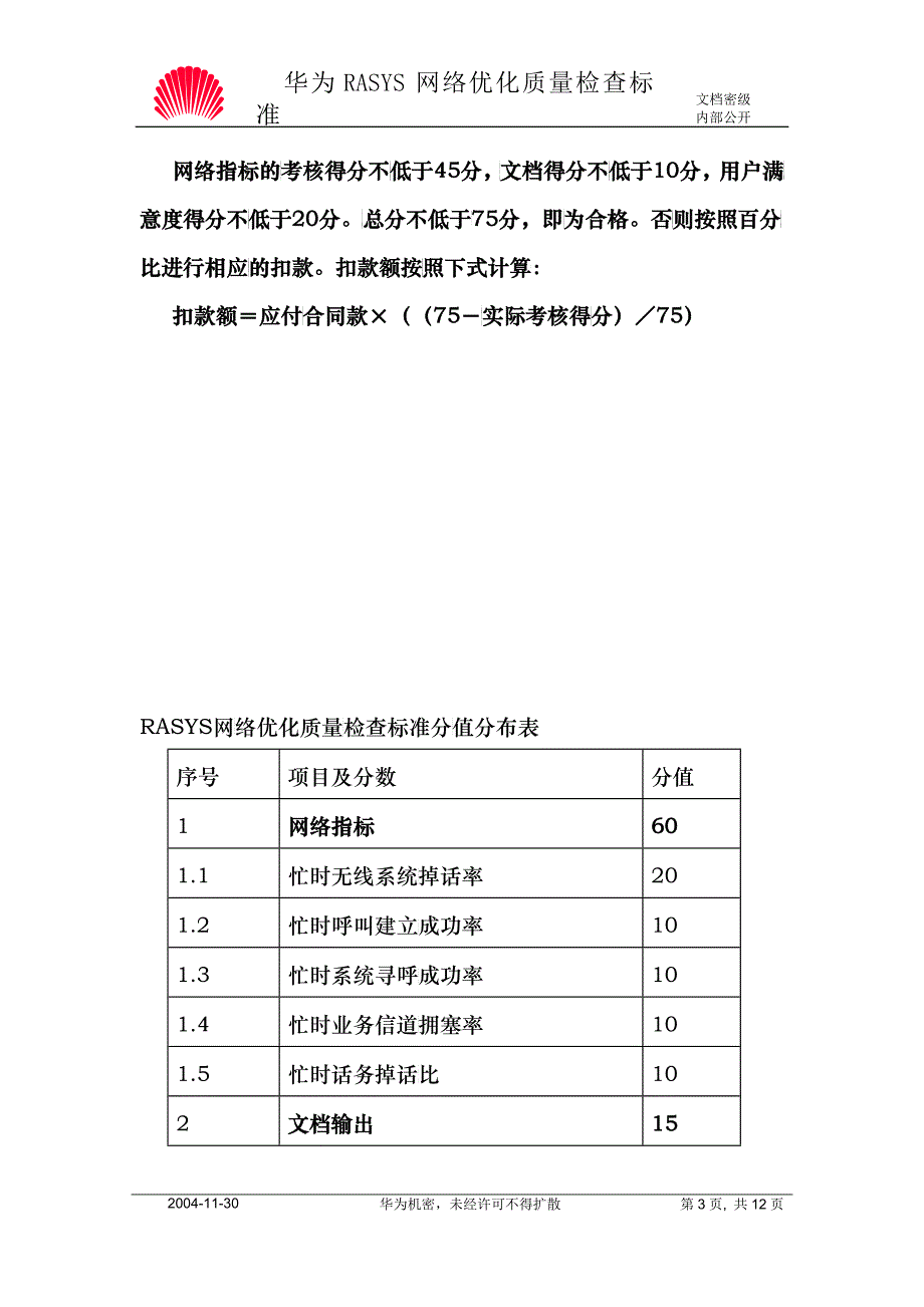 华为RASYS网络优化质量检查标准_第3页