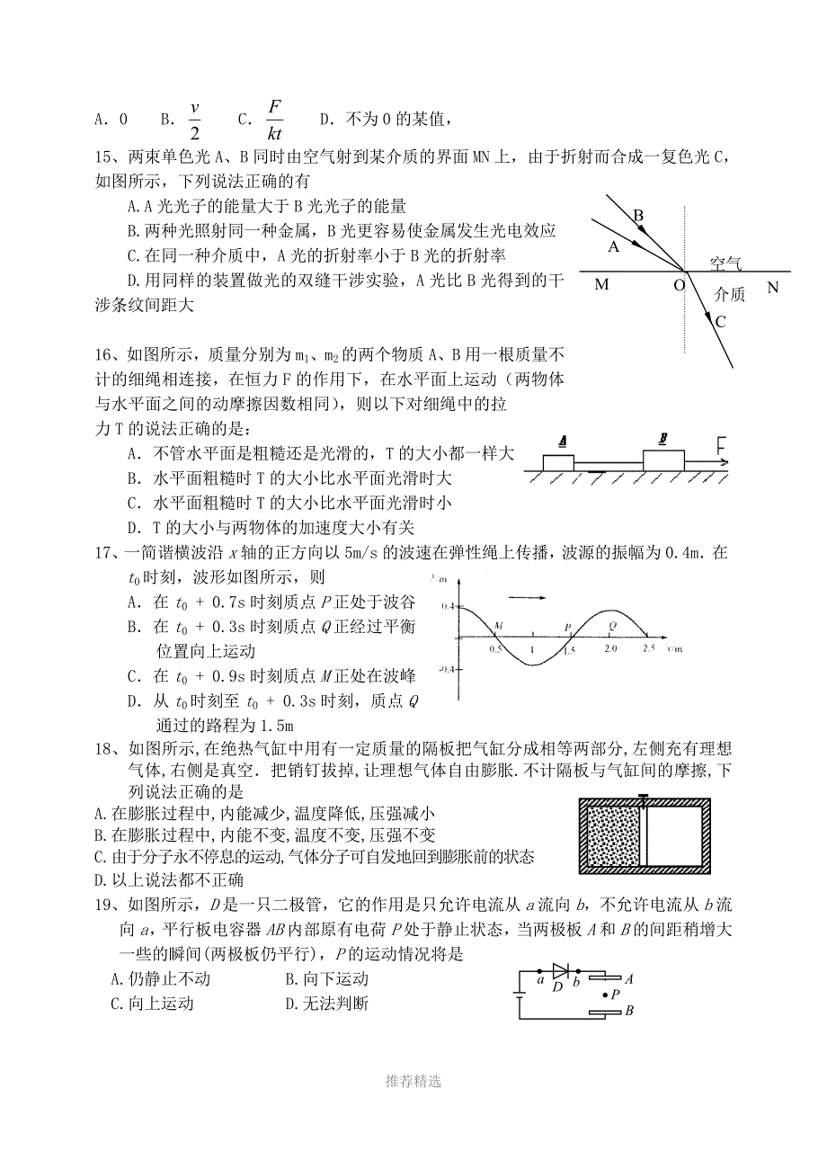 推荐-全国名校高考创新最后冲刺模拟卷理科综合能力测试(二中卷)_第4页