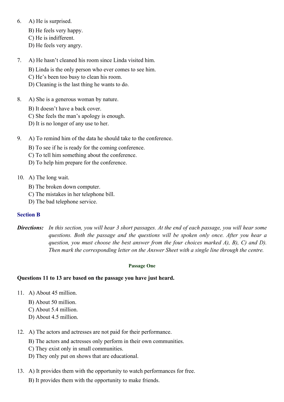 1998年01月大学英语六级(CET-6)真题试卷(含答案)_第2页