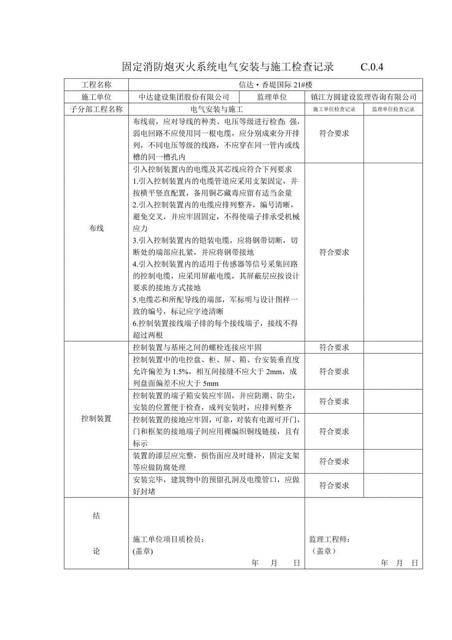 固定消防炮灭火系统验收资料表_第5页