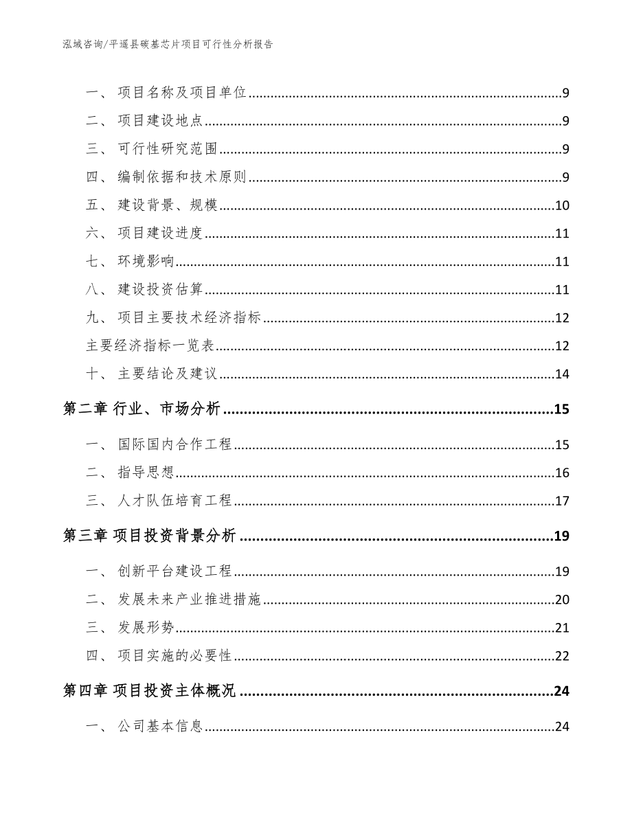 平遥县碳基芯片项目可行性分析报告（参考范文）_第3页