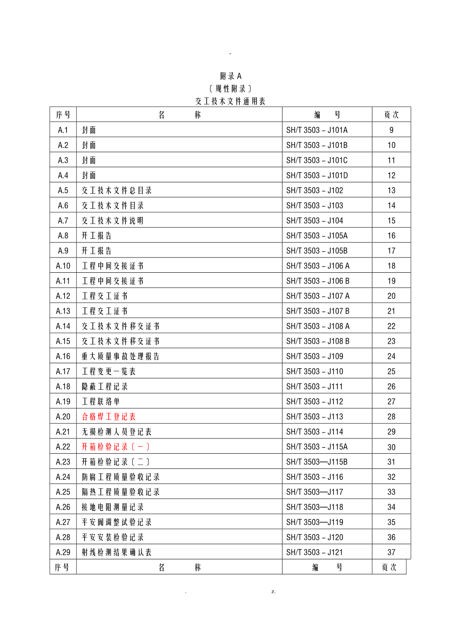 附录A通用表格式_第1页