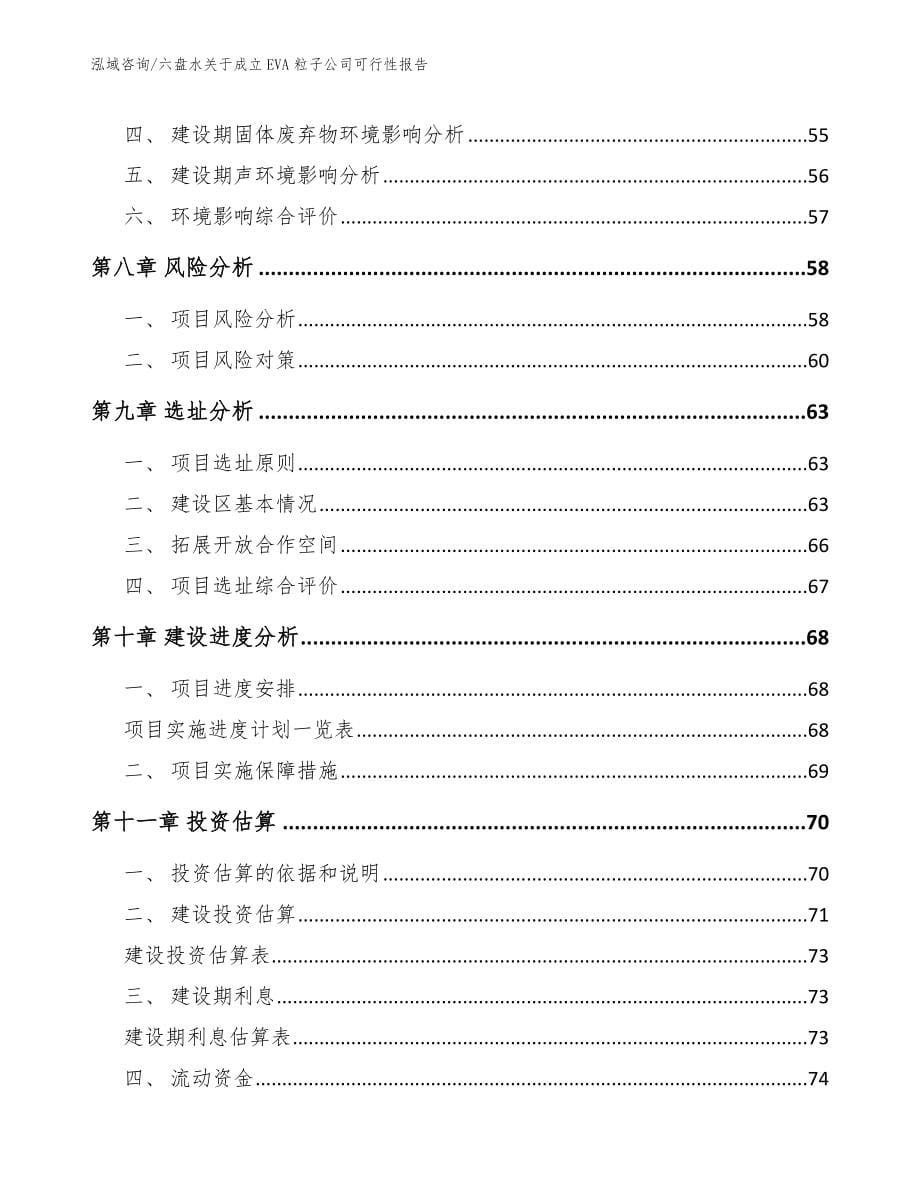 六盘水关于成立EVA粒子公司可行性报告_第5页