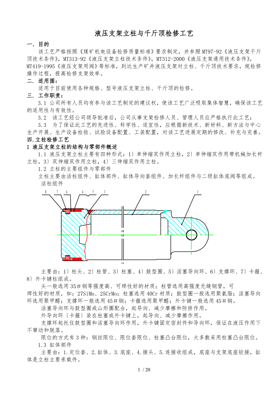 立柱、千斤顶维修工艺_第1页