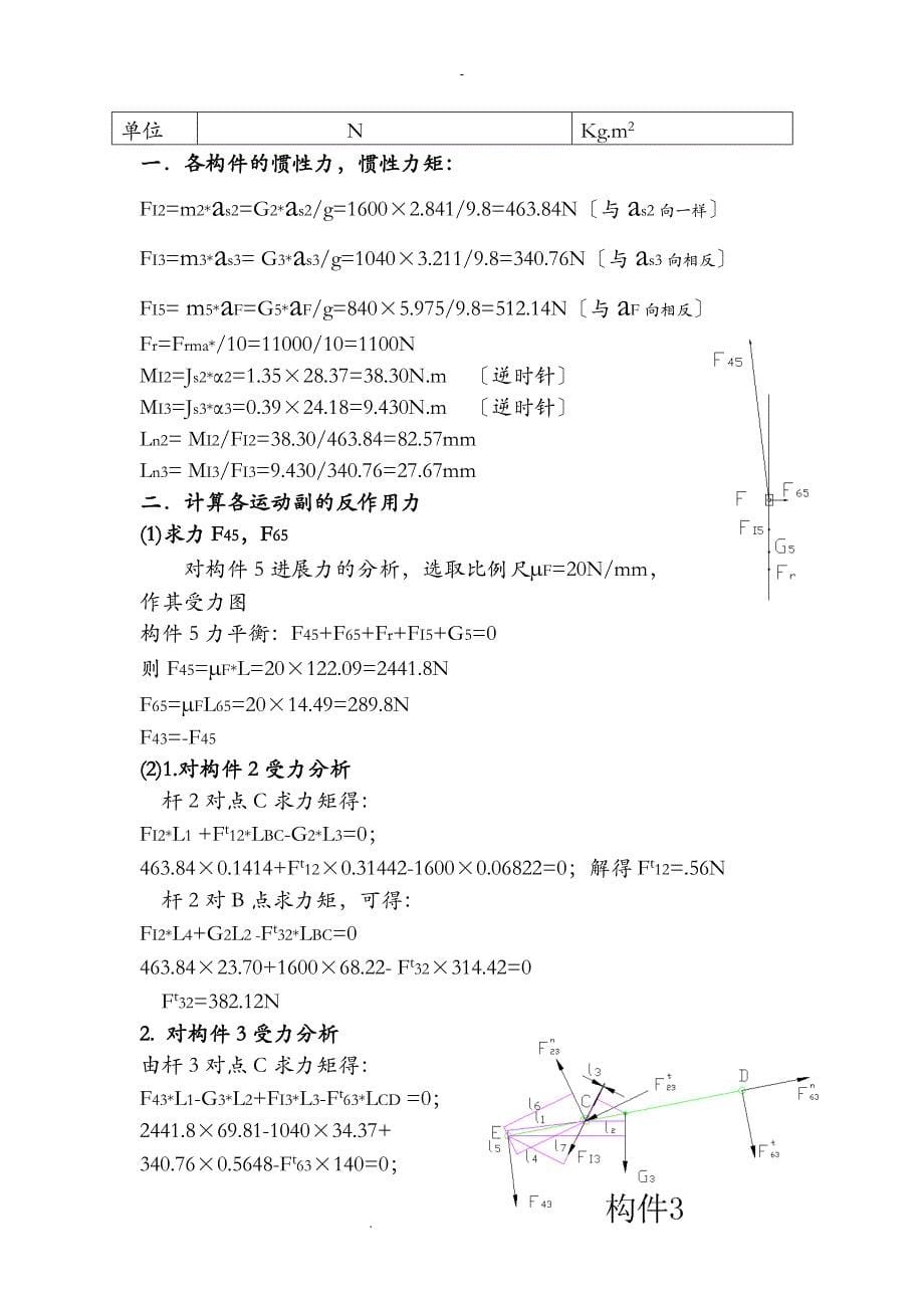 机械原理压床设计_第5页