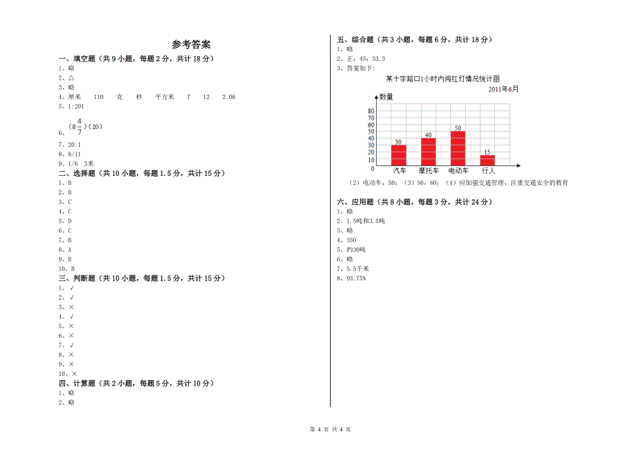 巴中市重点小学小升初数学综合检测试题 附答案.doc_第4页