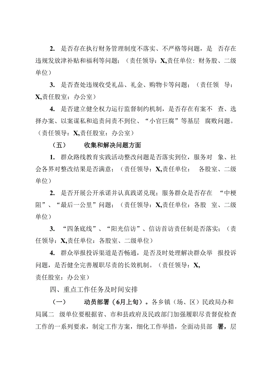 民政系统加强履职尽责督促检查工作实施方案_第4页