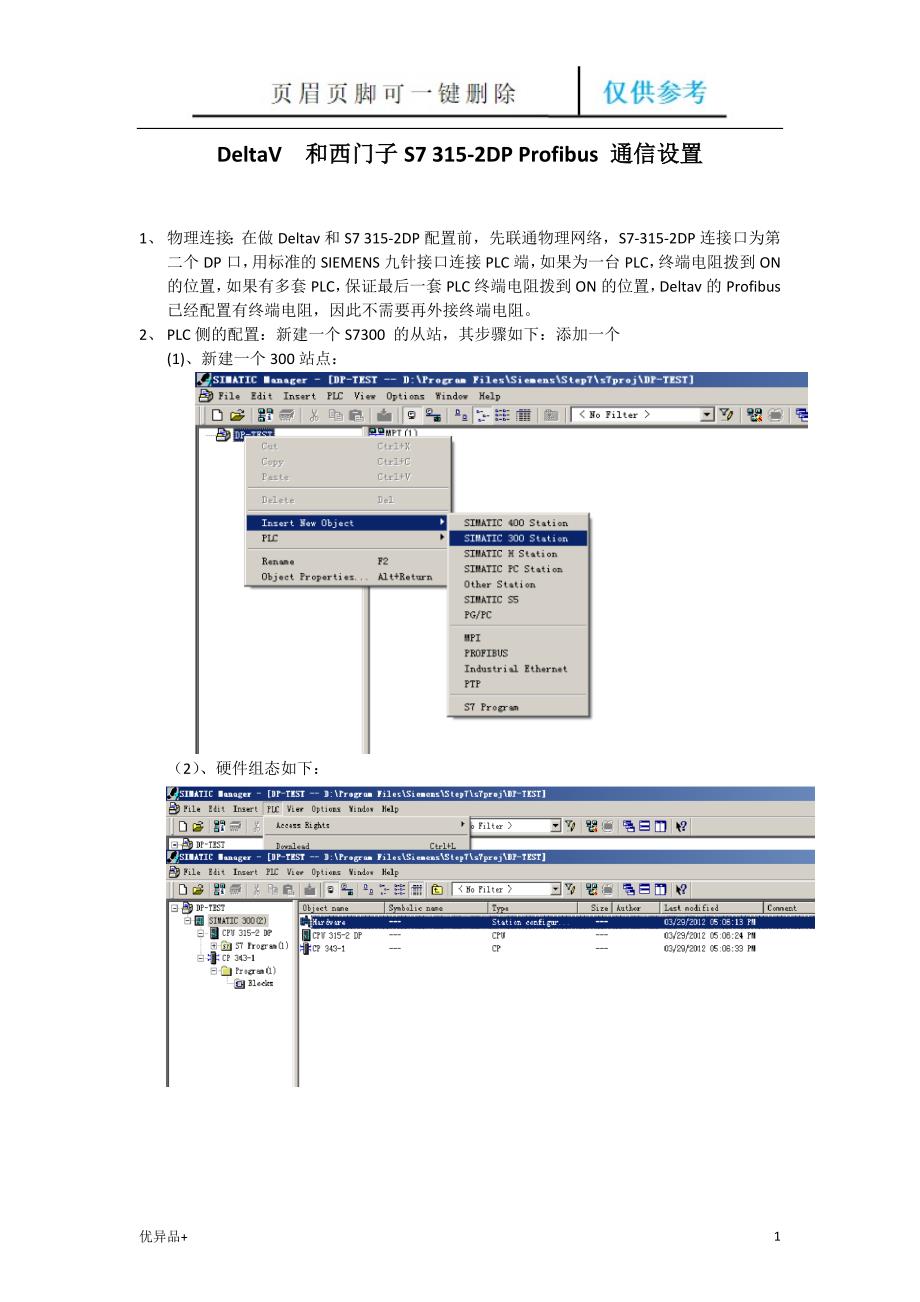 艾默生DCS和SIEMENS PLC315-2DP通讯配置[精校版本]_第1页