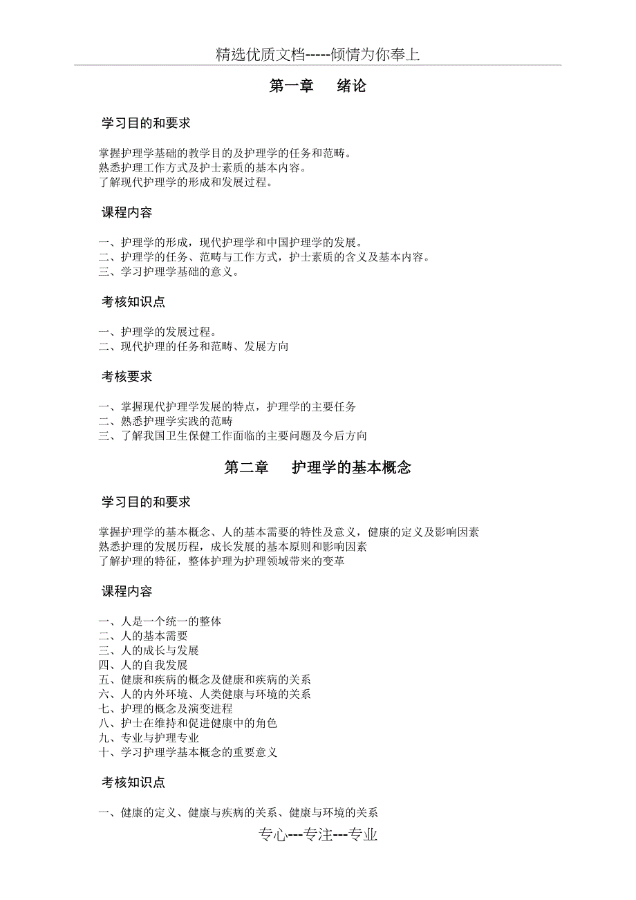 护理学基础课程教学大纲_第3页