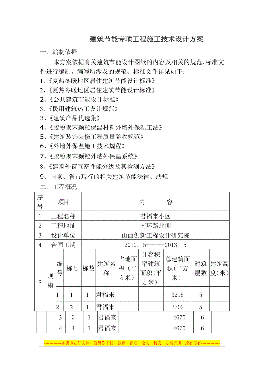 建筑节能专项工程施工技术方案_第1页