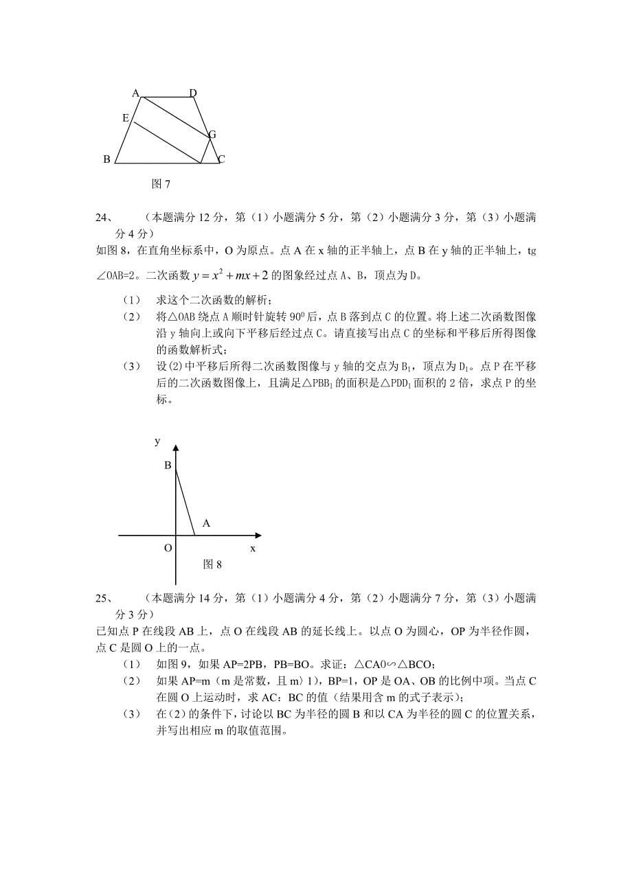 年上海市初中毕业生统一学业考试数学试卷.doc_第5页