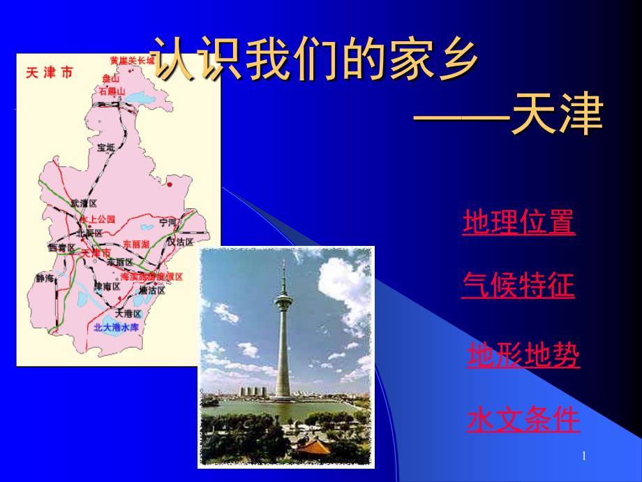 天津地理PowerPoint演示文稿_第1页