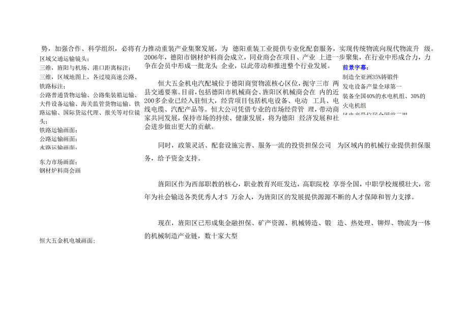 旌阳区机械制造同业商会形象宣传片脚本_第4页