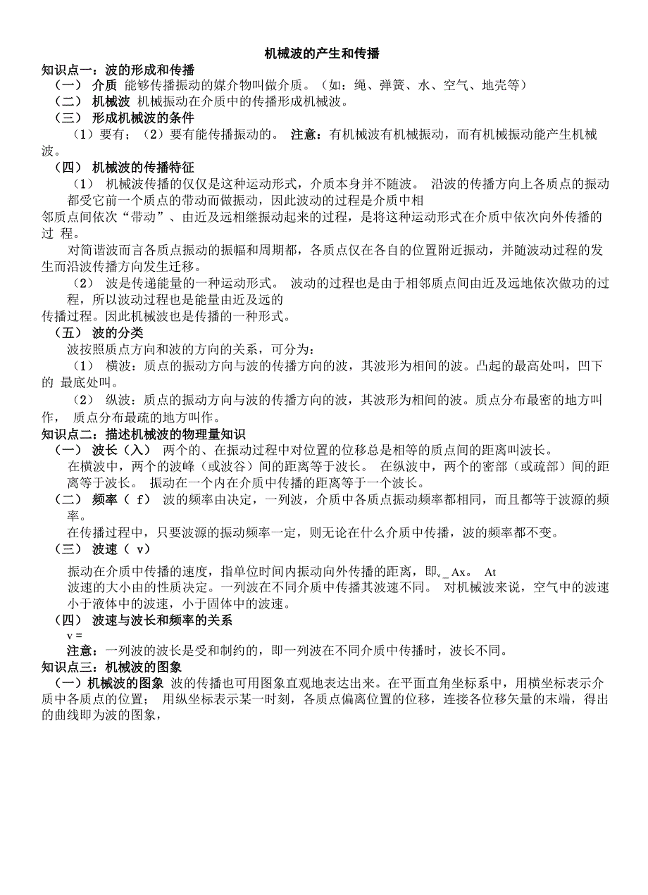 机械振动及机械波知识点(全)_第1页