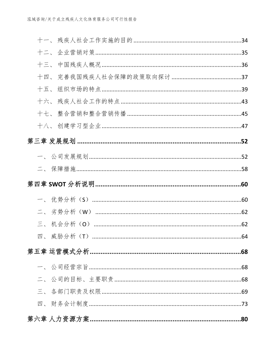 关于成立残疾人文化体育服务公司可行性报告（模板参考）_第2页