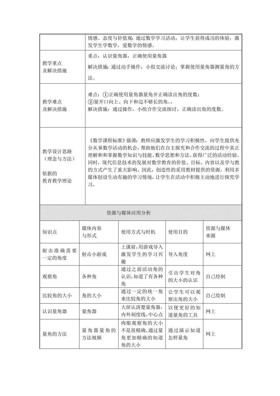 四年级数学上册角的度量教学设计.doc_第2页