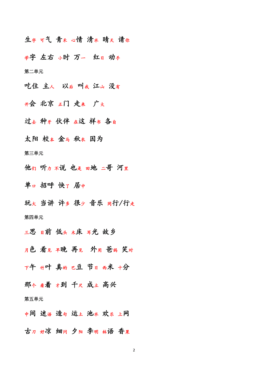 (word完整版)人教版小学一年级语文知识汇总.doc_第2页