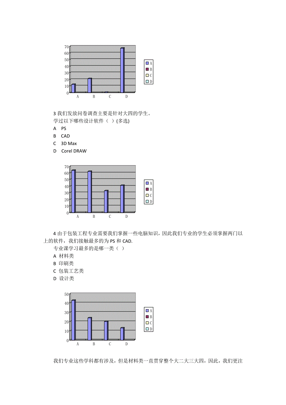 包装工程专业学生问卷调查报告_第3页