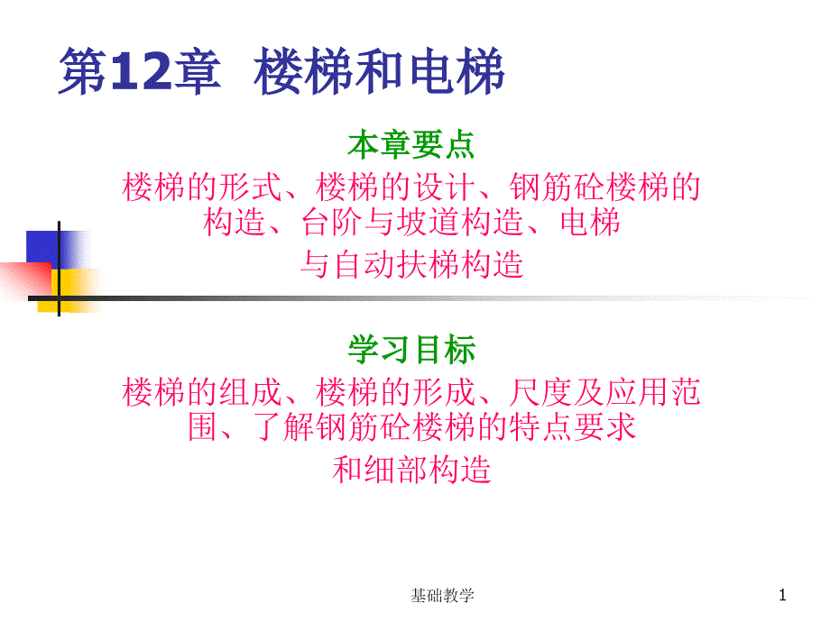 第12章楼梯和电梯课件【课堂使用】_第1页