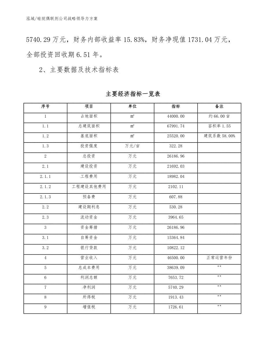 硅烷偶联剂公司战略领导力方案（参考）_第5页