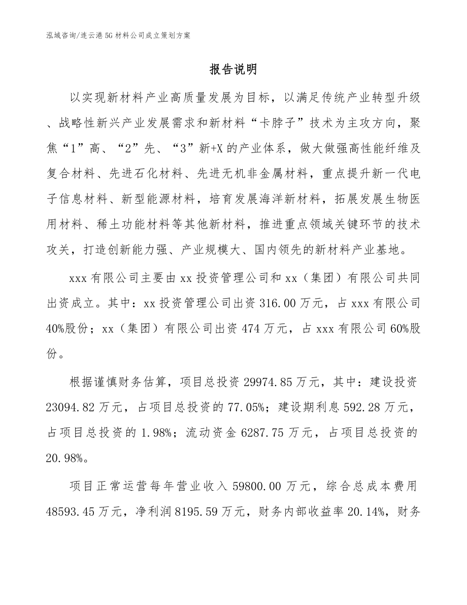 连云港5G材料公司成立策划方案_模板_第2页