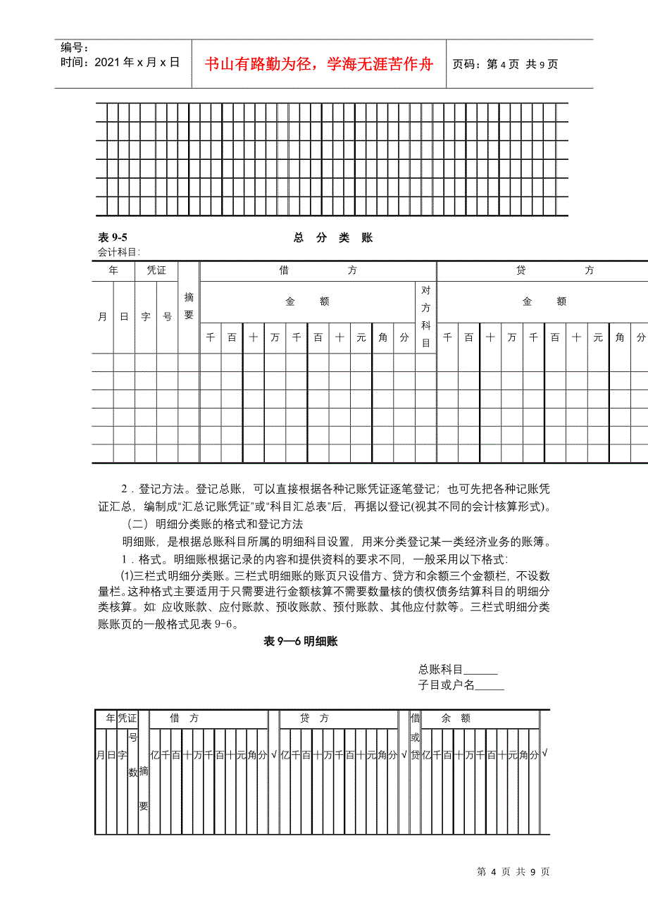 财务会计 第九章 账簿_第4页