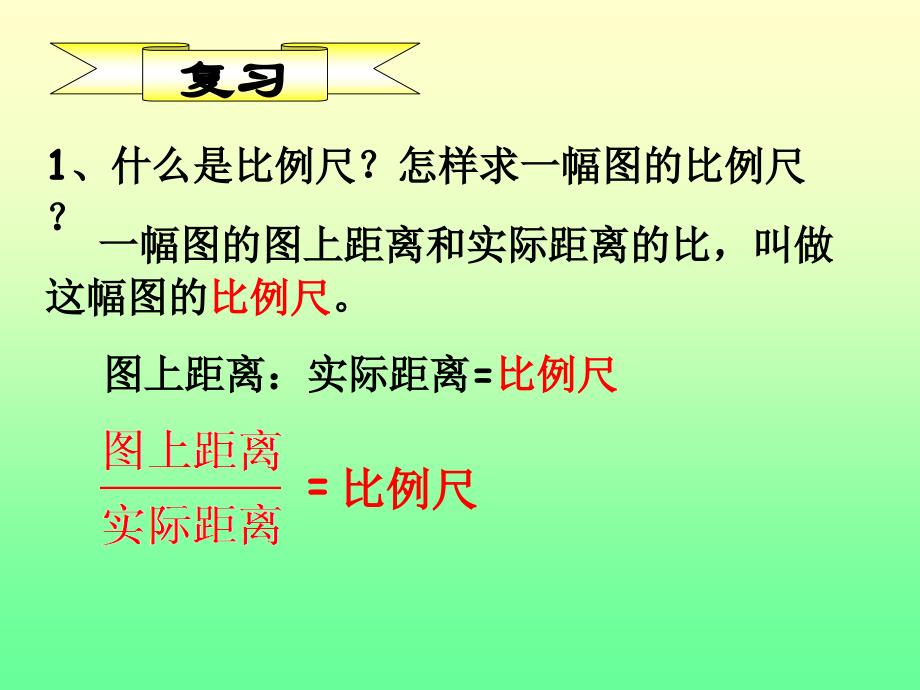 《比例尺的应用》教学课件_第1页