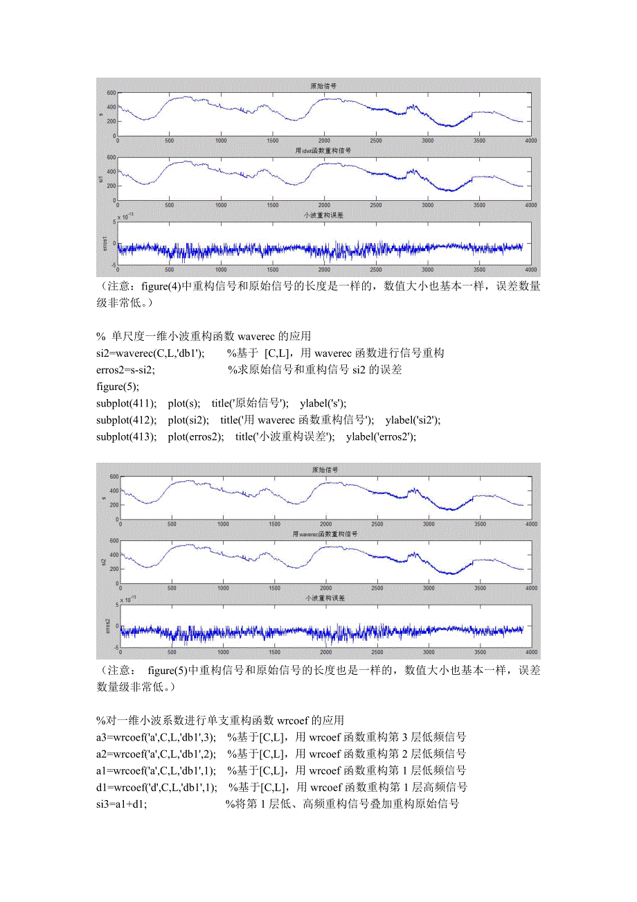 小波分解函数和重构函数的应用和区别.doc_第4页