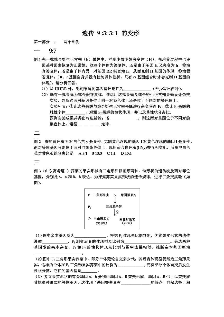 遗传的9331问题_第1页