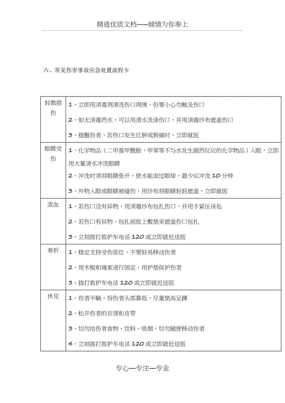 十类事故应急处置卡_第5页