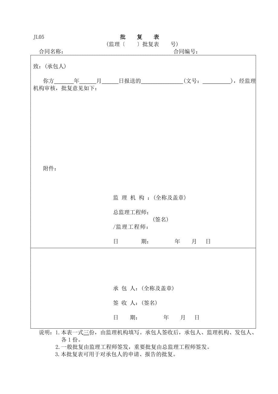 附录E施工监理工作常用表格(监理用表)_第5页