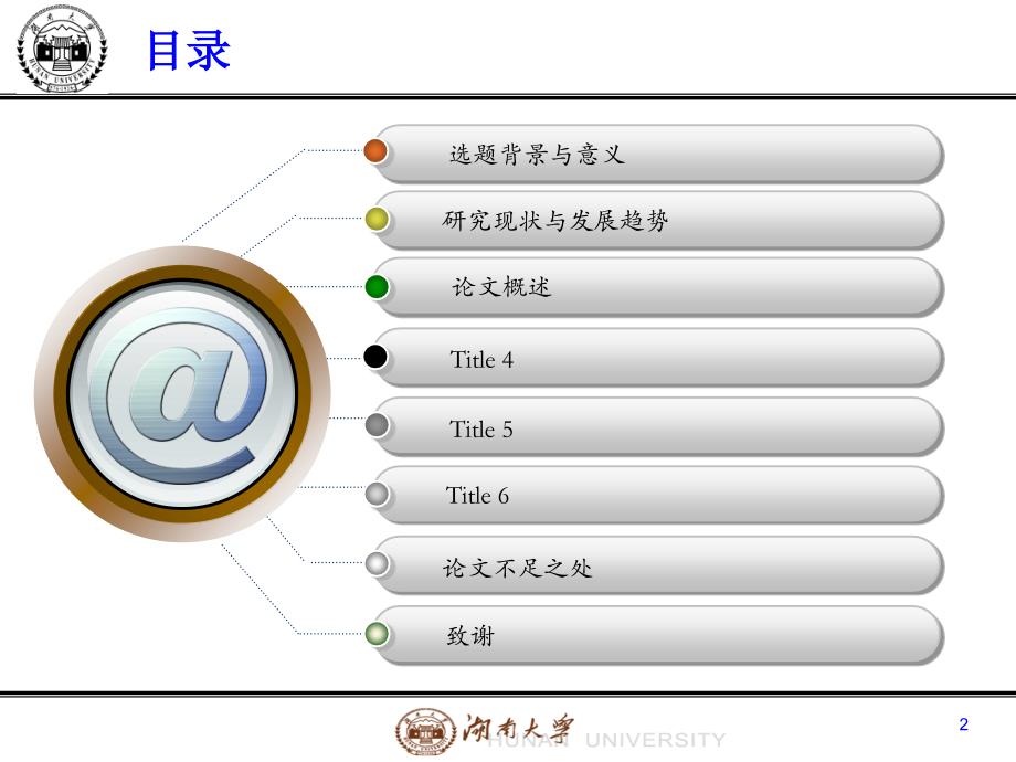 毕业答辩ppt模板湖南大学_第2页