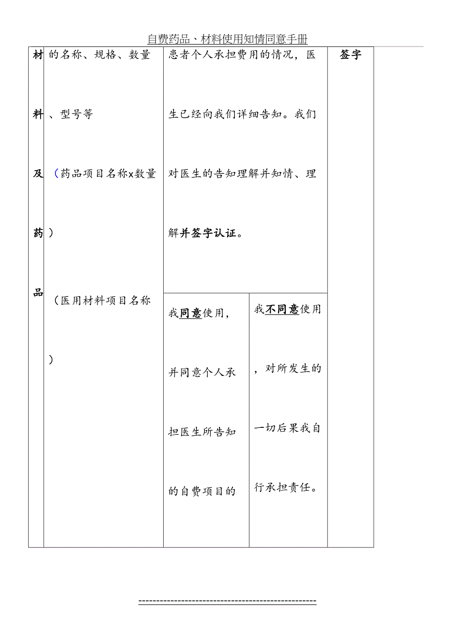 自费药品、材料使用知情同意手册_第4页