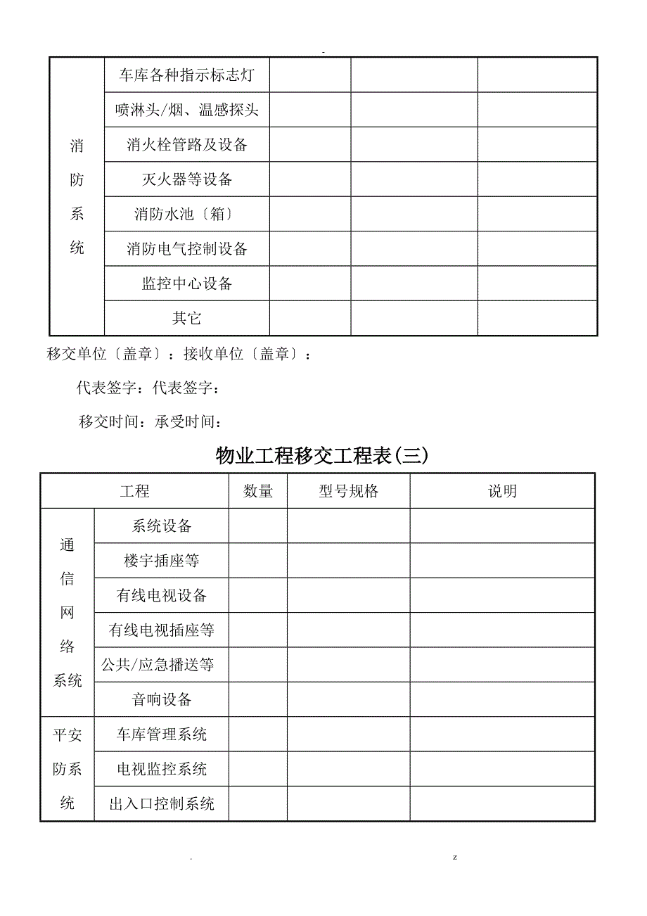 物业移交表格全套_第3页