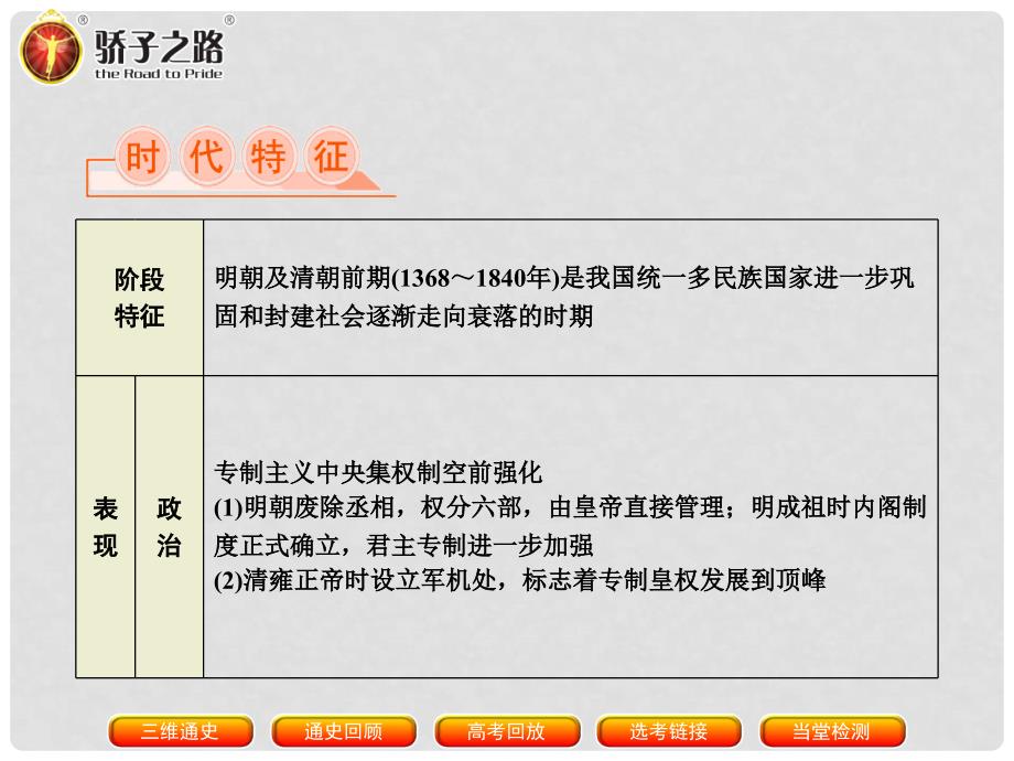 骄子之路高三历史二轮复习 模块一 农耕文明下的东西方世界 3 中国古代文明的转型课件_第4页