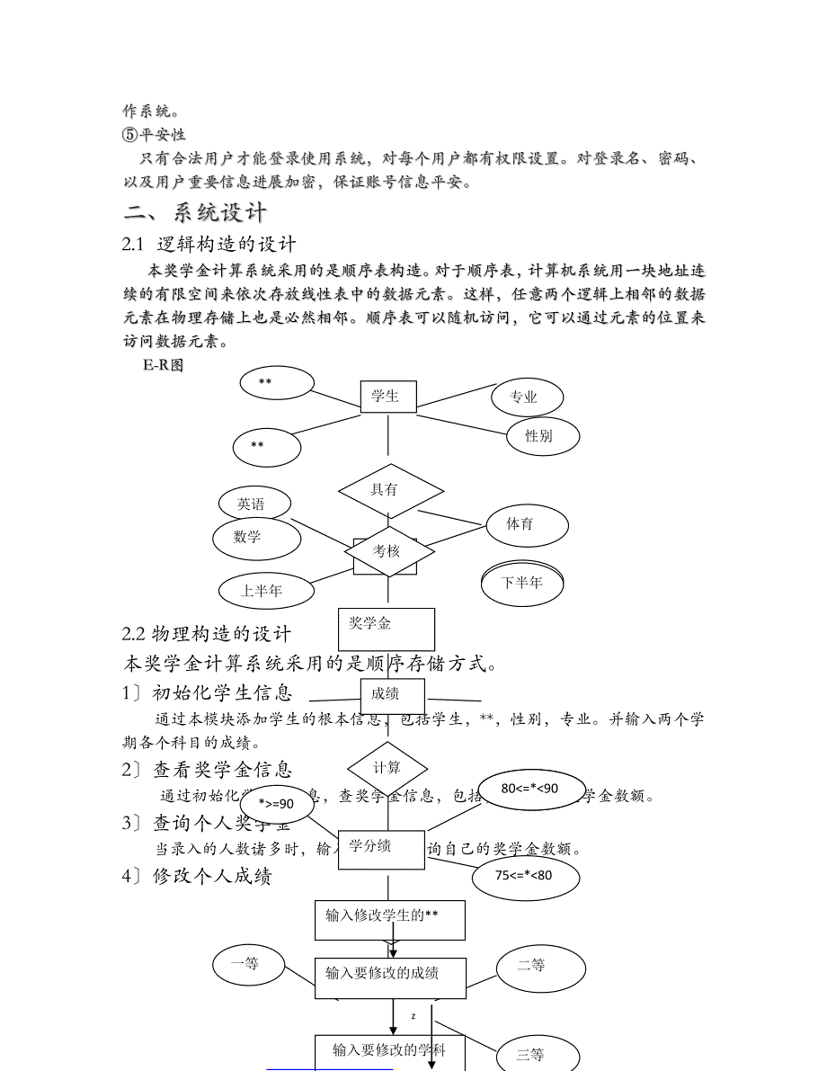 奖学金计算系统报告_第3页