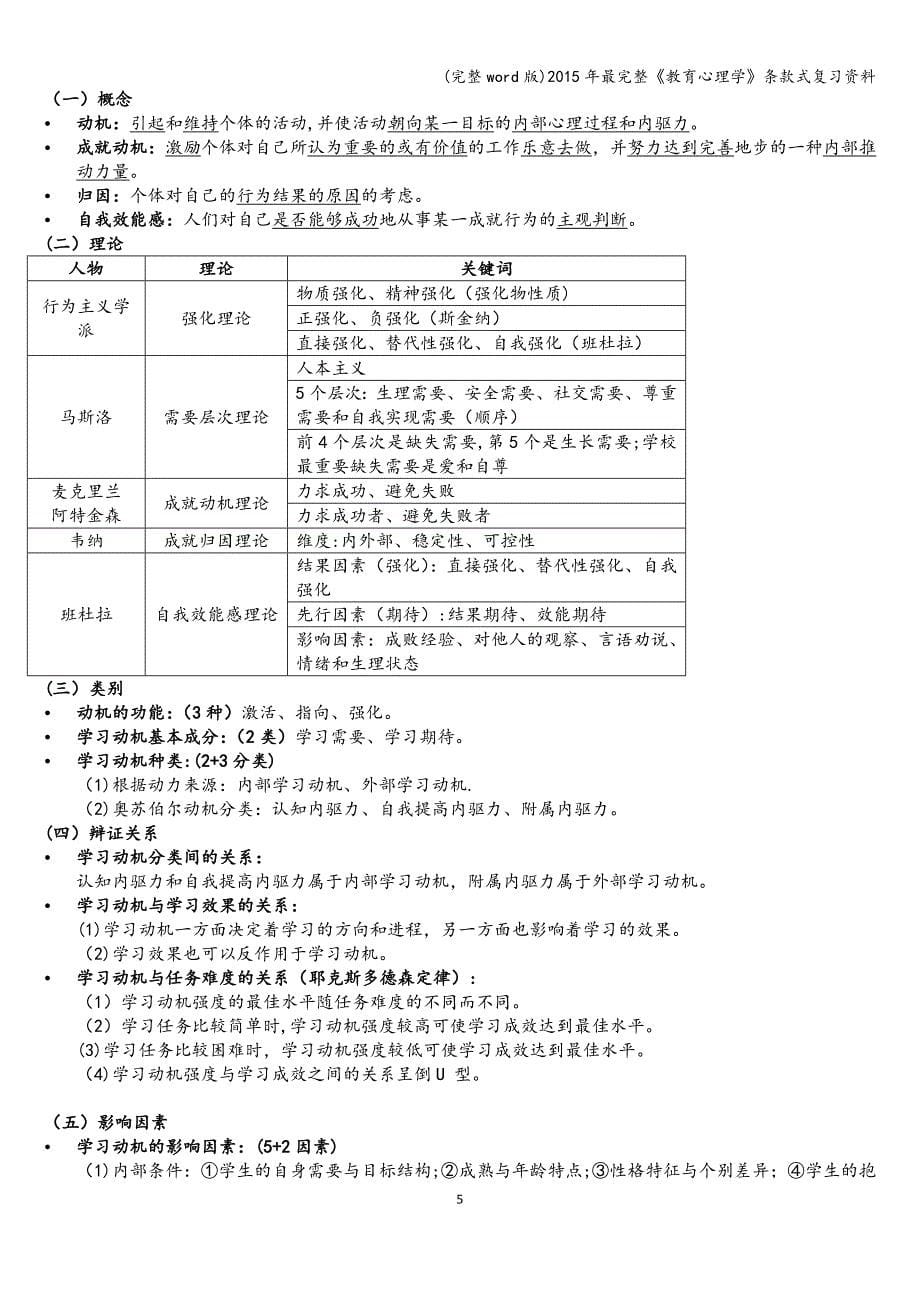 (完整word版)2015年最完整《教育心理学》条款式复习资料.doc_第5页