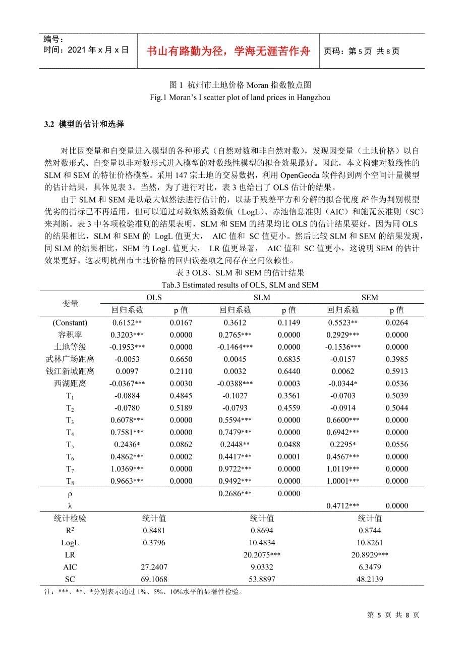 ID384-土地价格的时空演变及其影响因素分析——以杭州市为例_第5页