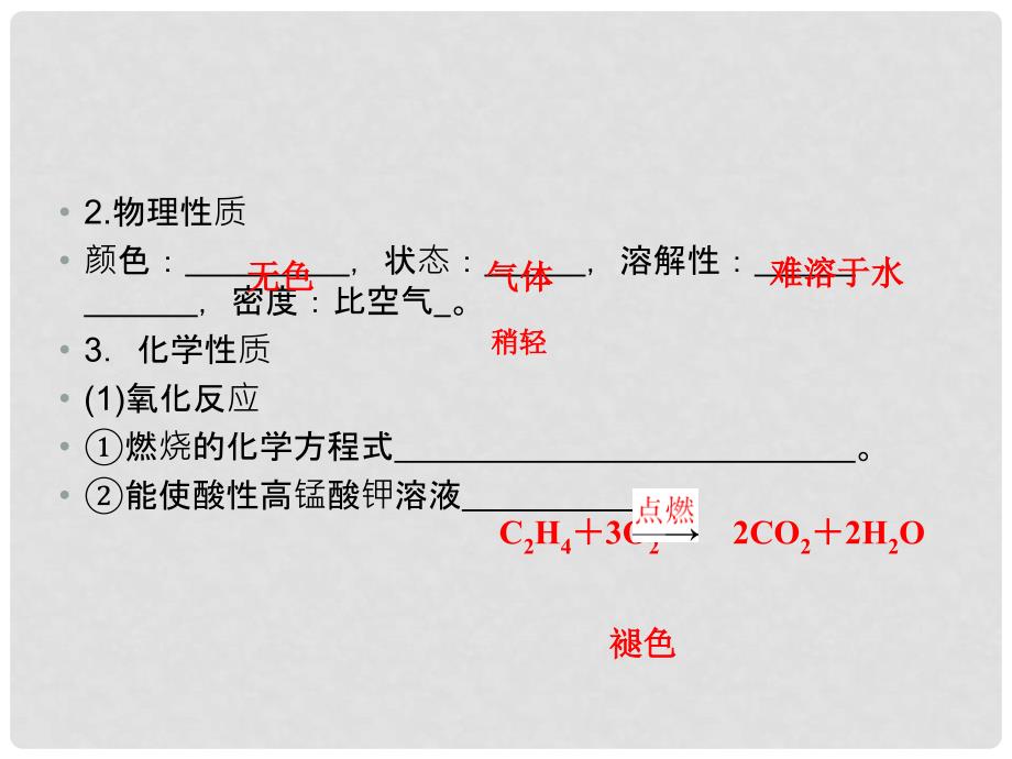 高三化学总复习实用 必考62 来自石油和煤的两种基本化工原料课件 新人教版_第3页