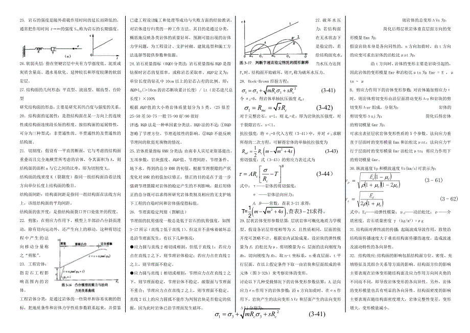 电大岩体力学复习资料(考试小抄版)_第2页