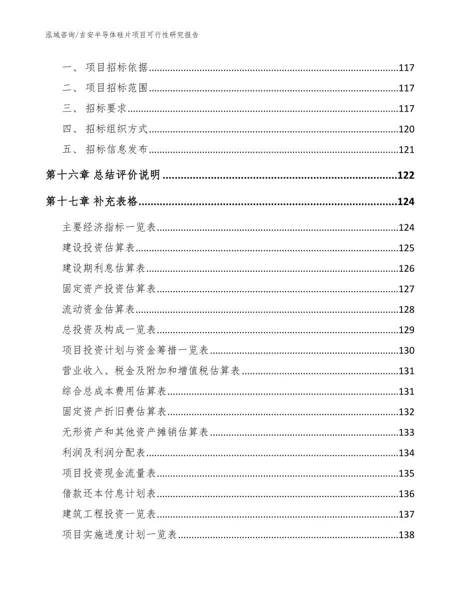 吉安半导体硅片项目可行性研究报告_范文_第5页