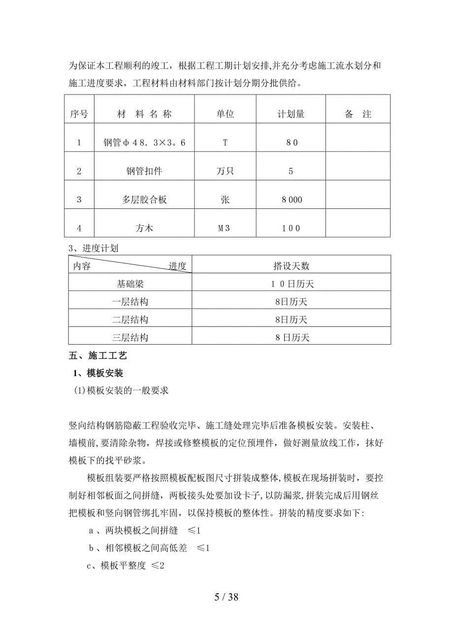 模板施工方案_第5页