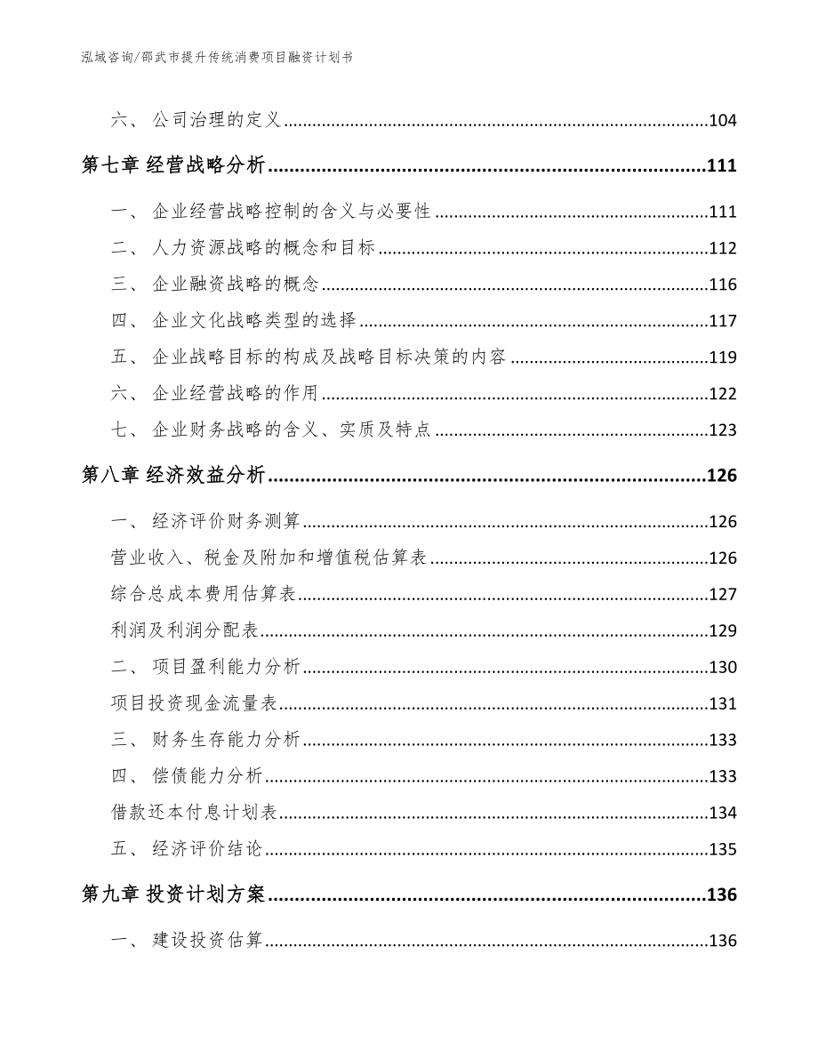 邵武市提升传统消费项目融资计划书_第3页