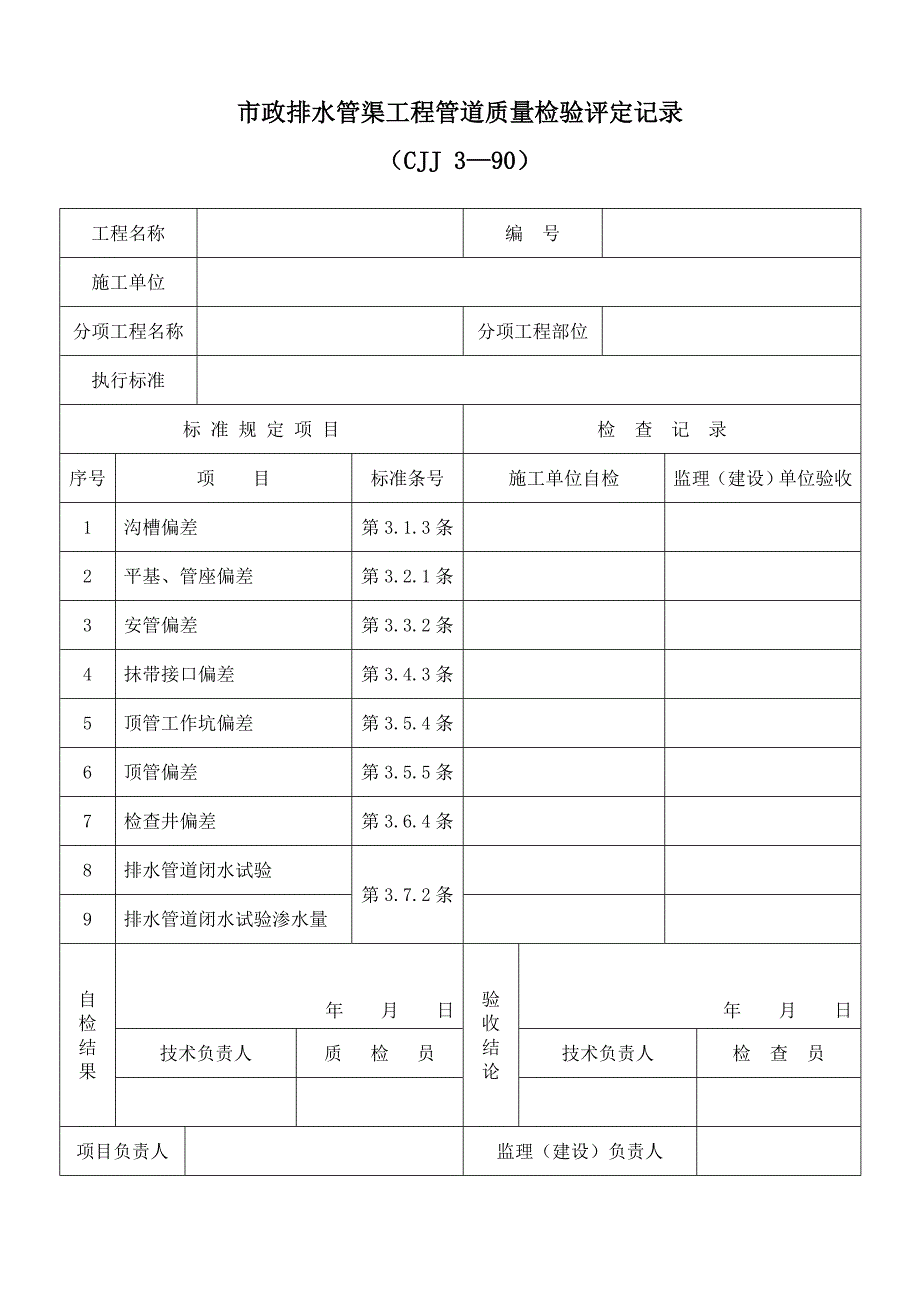 第3章市政排水管渠工程质量验收表.doc_第4页