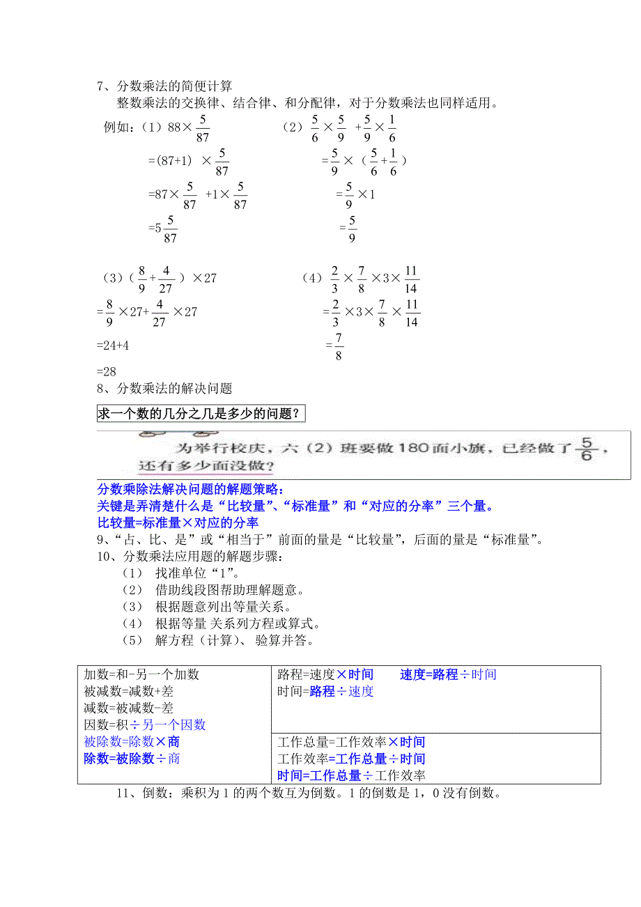 人教版六年级数学上册各章节知识点1_第2页