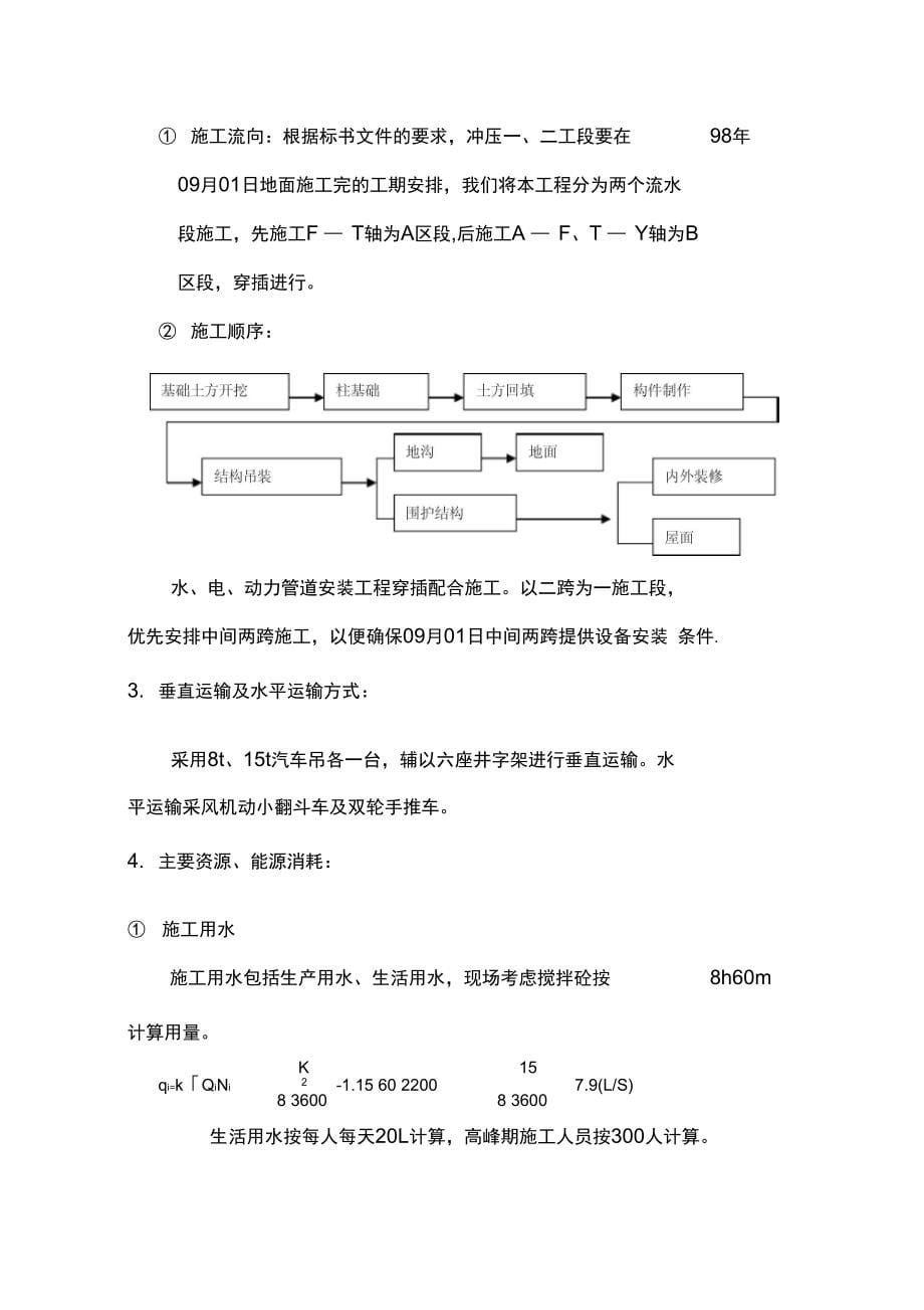 xx公司冲压厂房施工组织设计_第5页