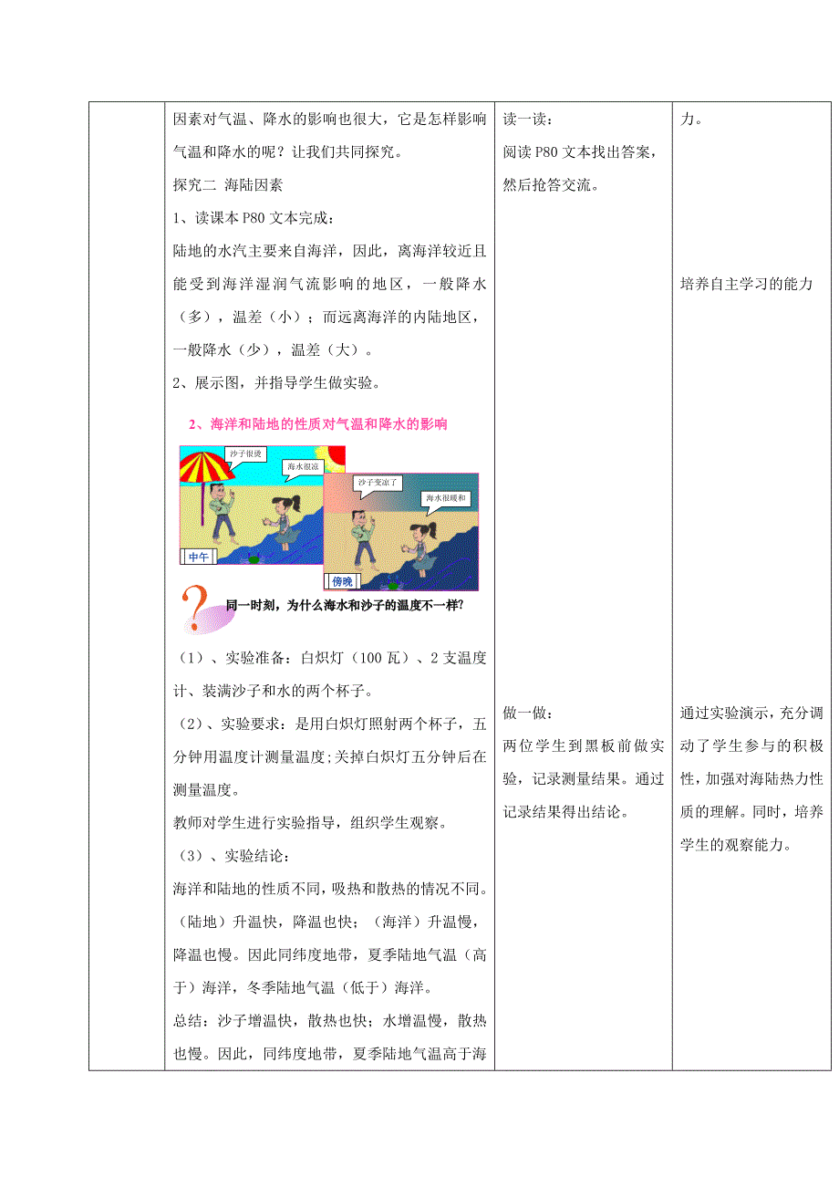 商务星球版地理七上第4章第五节形成气候的主要因素word教案2_第4页