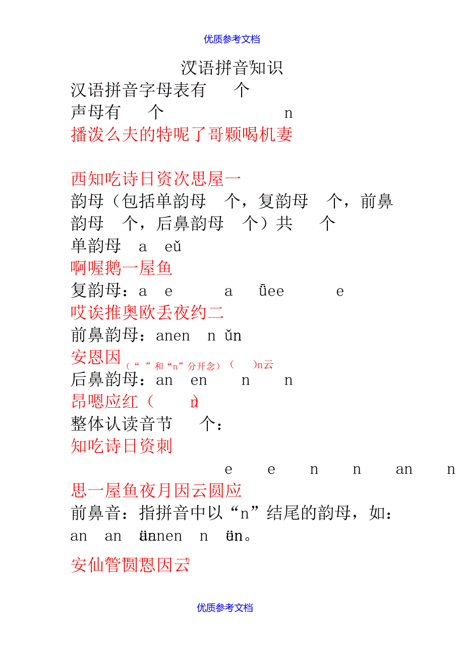 【参考实用】汉语拼音知识大全.doc7125_第1页