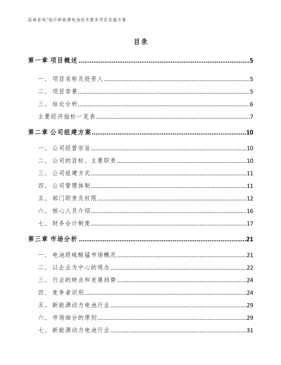 临沂新能源电池技术服务项目实施方案_第1页