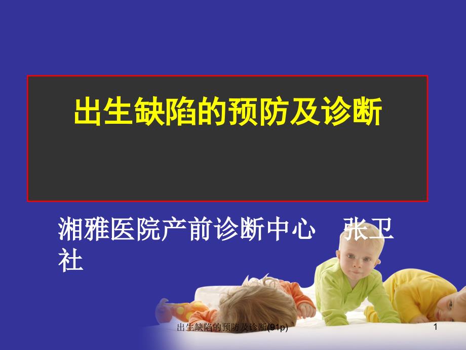 出生缺陷的预防及诊断91p课件_第1页